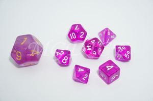 Acrylic mini dice set : Transparent Purple