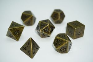 Metal Normal style dice set : Ancient bronze