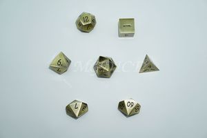 Metal Normal style dice set : Brass