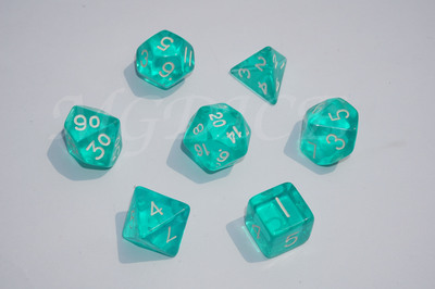 Acrylic transparent dice ：Ocean Blue