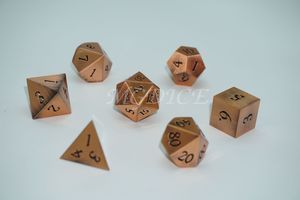 Metal Normal style dice set : Matte champagne