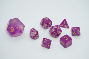 Acrylic mini dice set : Purple