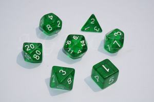 Acrylic transparent dice ：Dark Green