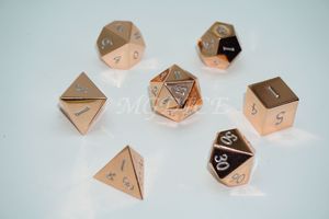 Metal Normal style dice set : Champagne gold