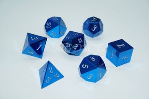 Metal normal style dice set : Blue