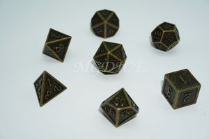 Metal 3D style dice set : Matte Ancient Bronze