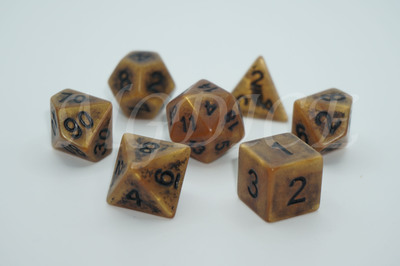 Acrylic ancient dice "Antique" copper