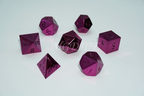 Metal normal style dice set : Fuchsia