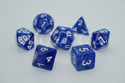 Acrylic pearl pattern dice set ：Navy blue