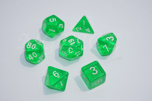 Acrylic transparent dice ：Grass green
